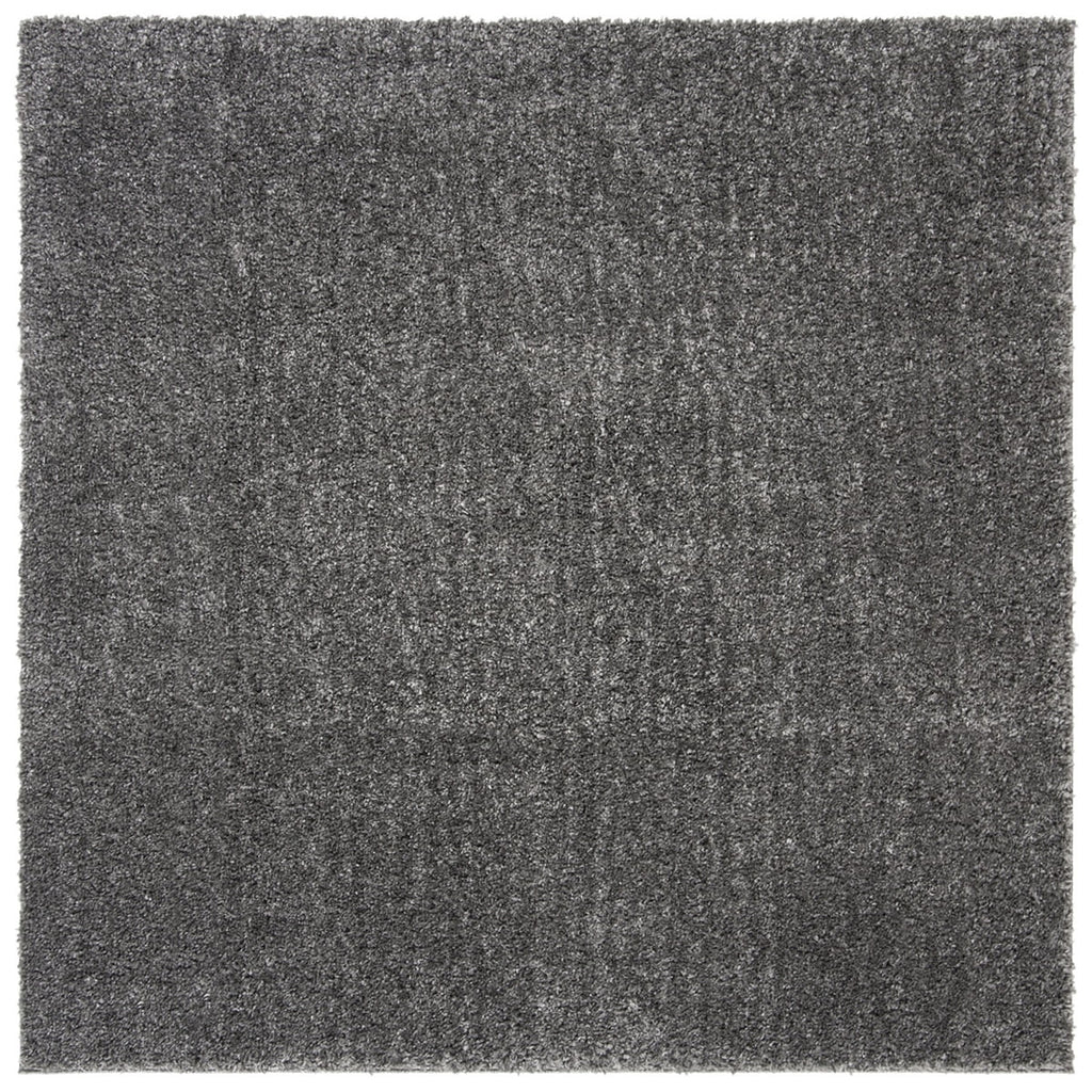 Grey 4' x 4' Square Plush Shag Area Rug U9660