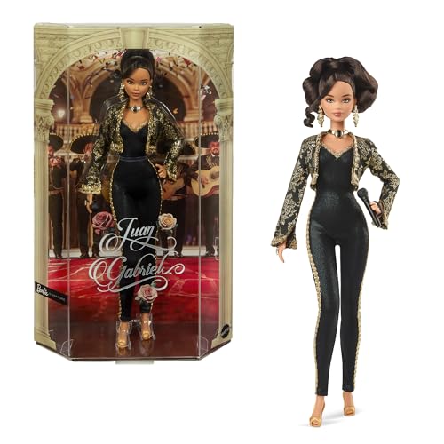 Black and Gold Suit Doll with Cropped Jacket and Golden Accessories O340970