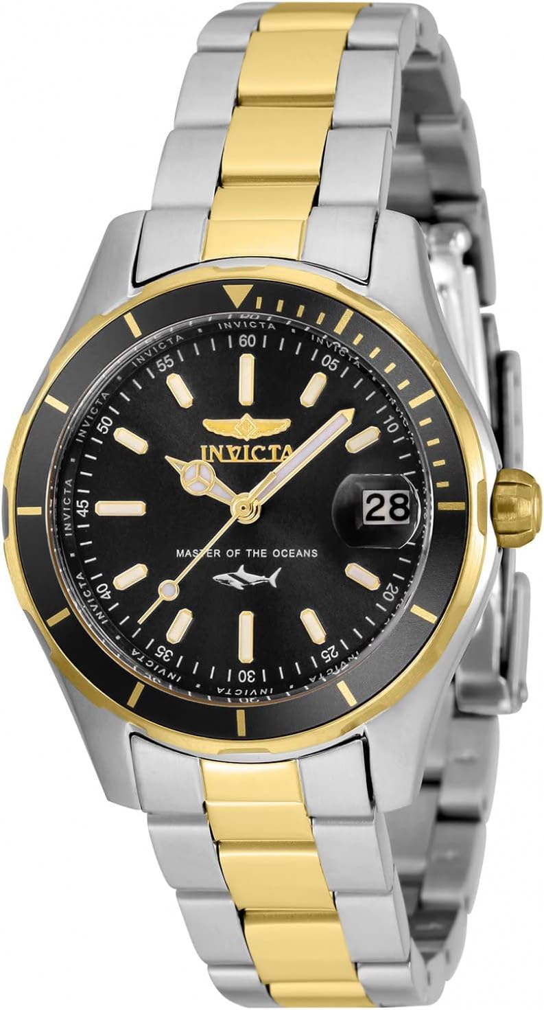 Black Dial Two Tone Steel Watch S603