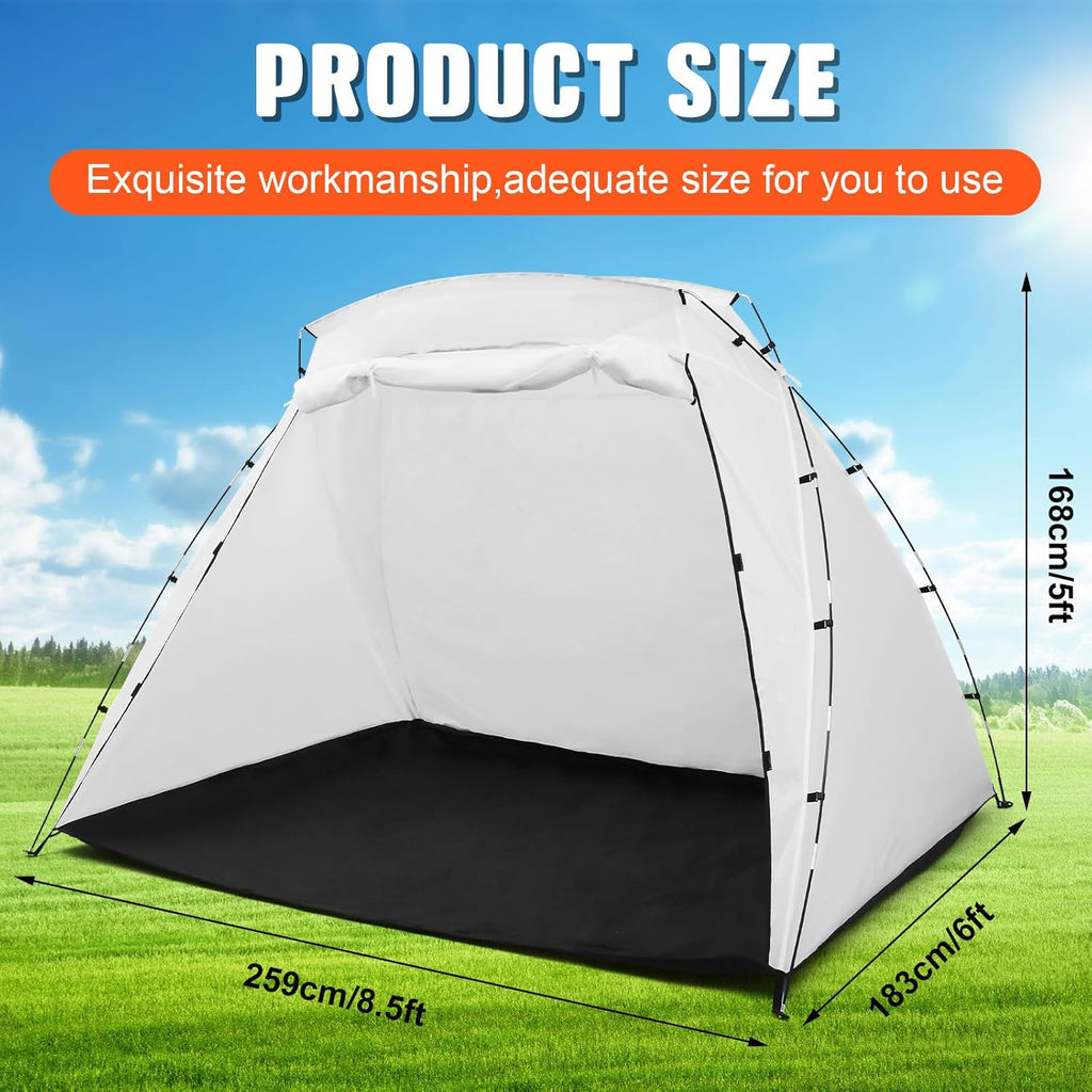 White 8.5 x 6 x 5.5 ft Portable Paint Booth Spray Paint Tent I4577