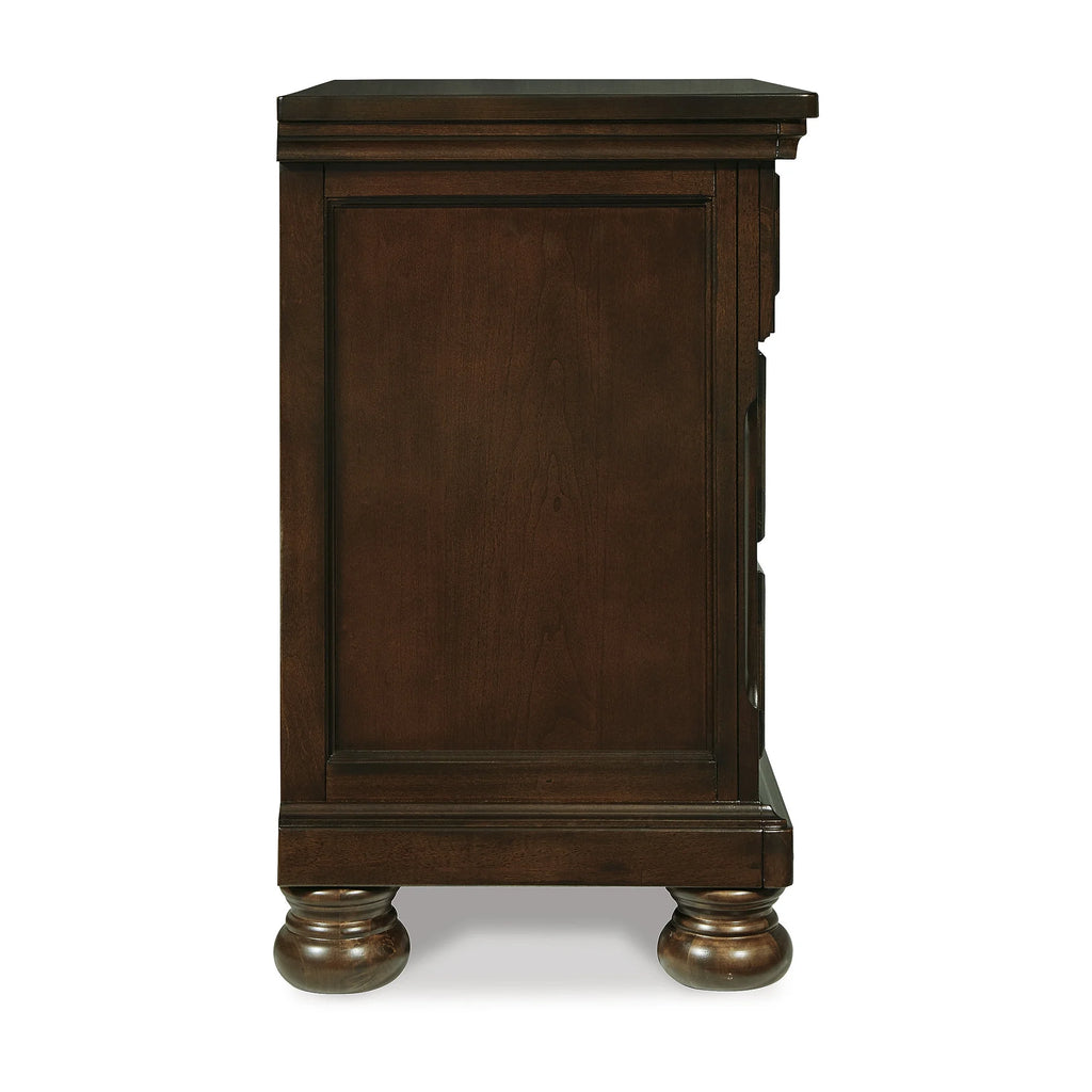 2 Drawer Nightstand, Dark Brown M8469