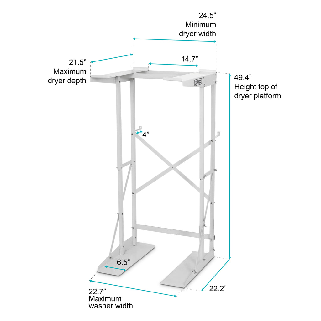 White Washer Dryer Stacking Rack Stand Q970491