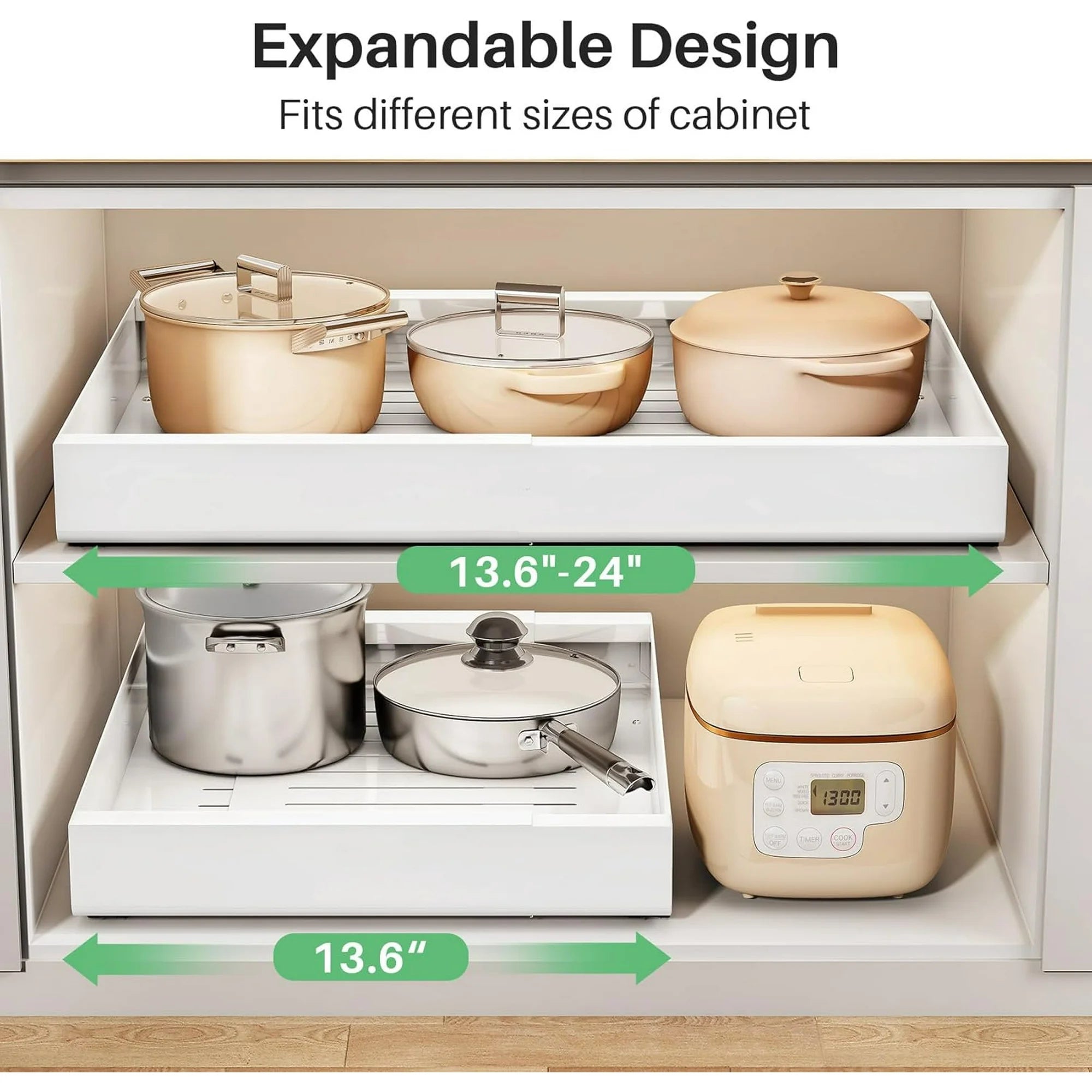 Expandable Heavy Duty Pull out Cabinet Organizer X634