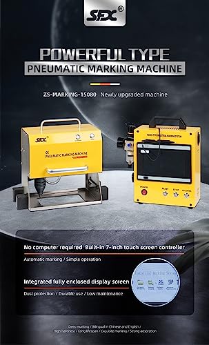 100W Pneumatic Dot Peen Metal Engraving Machine Engraving Size 120x50mm Depth 0.02-1 mm B543361