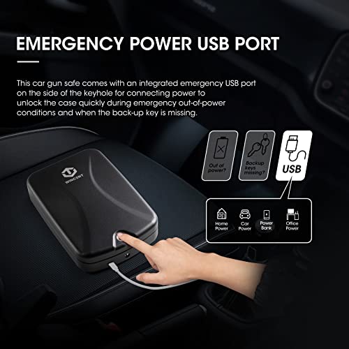 Portable Pistol Gun Safe with Lithium Battery I593