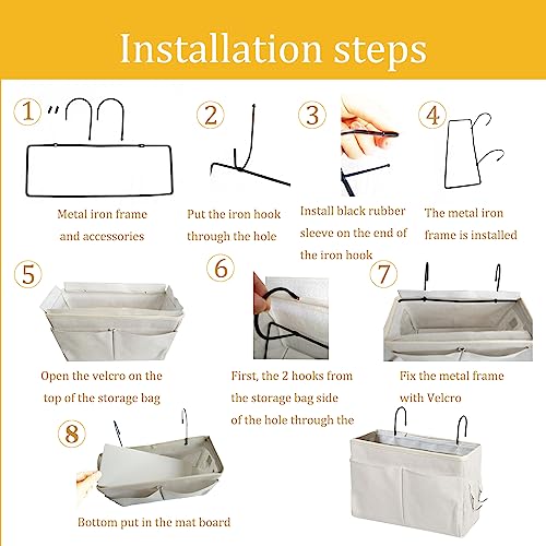 Grey Bedside Hanging Storage Organizer I28427
