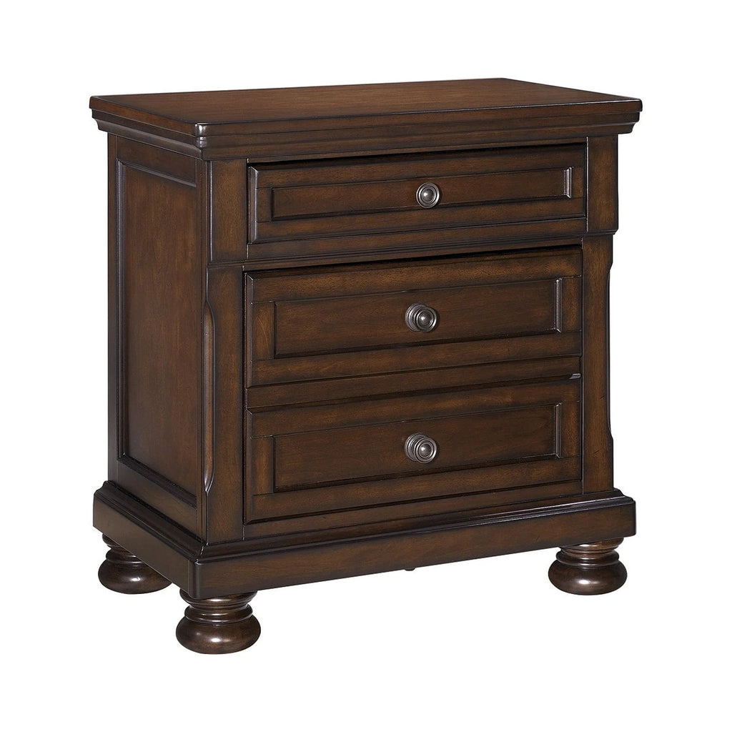 2 Drawer Nightstand, Dark Brown M8469