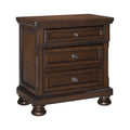 2 Drawer Nightstand, Dark Brown M8469