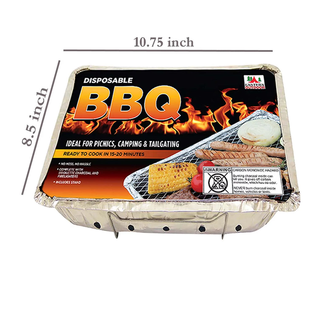 Disposable Aluminum Charcoal Grill 3 Pack 8.5 X 10.75 inch V858