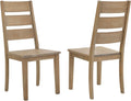 Rustic Brown 2-Piece Ladder Back Dining Chair Set P246