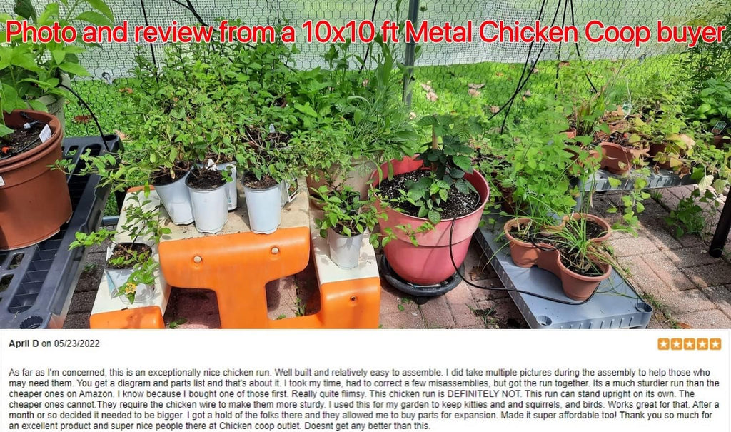 Large Metal 7x10 ft Chicken Coop Hen House Cage W125868