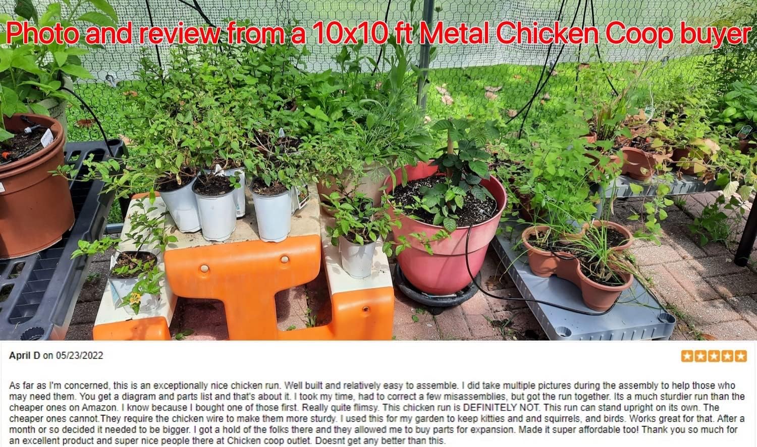 Large Metal 7x10 ft Chicken Coop Hen House Cage W125868