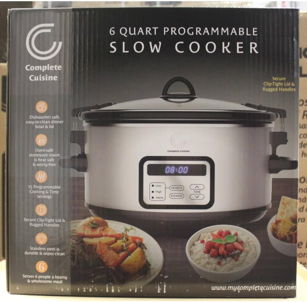 6.0 Quart Programmable Stainless Steel Slow Cooker O275470