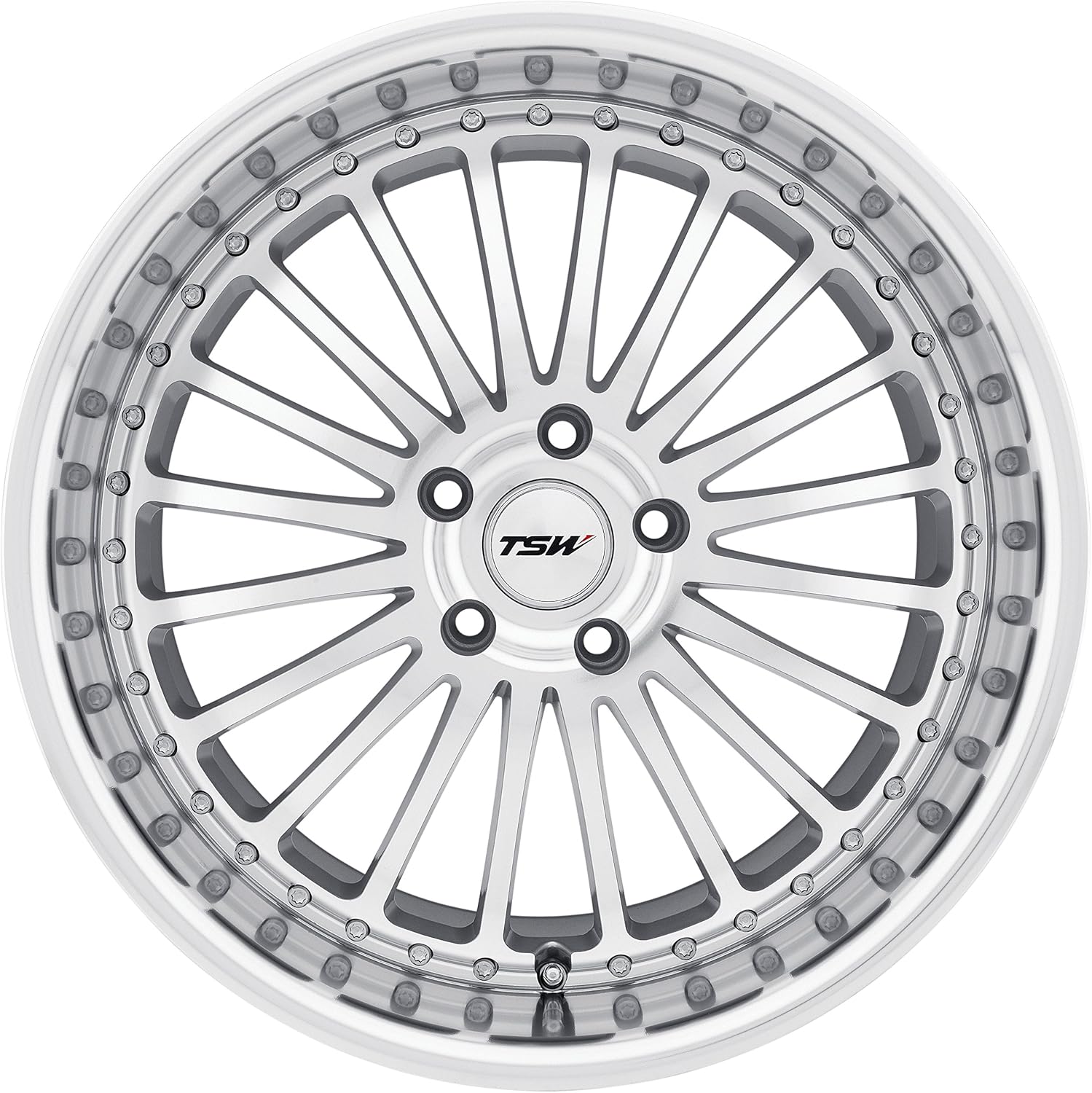 Silver Wheel with Machined Lip 18x8 J574244