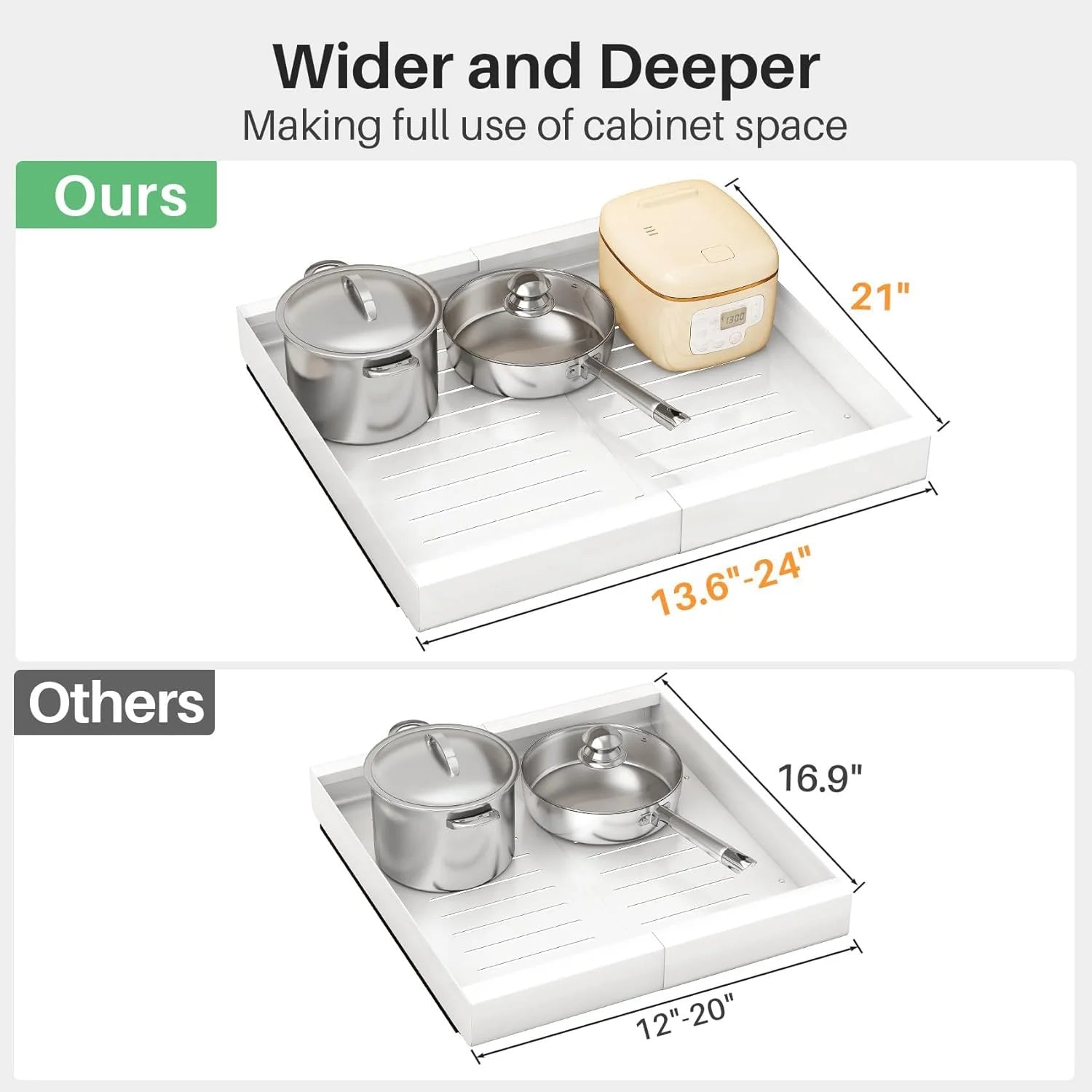Expandable Heavy Duty Pull out Cabinet Organizer X634