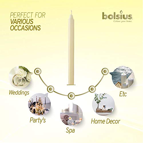 Ivory Unscented Dripless 11.5 Inch Candlesticks Bulk Pack 50 Count S125