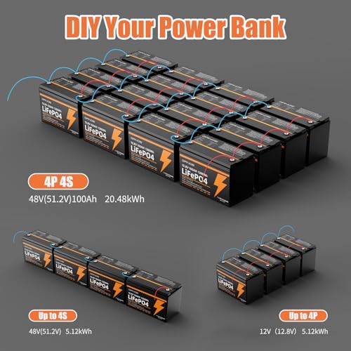12V 100Ah LiFePO4 Battery Group 31 With Built-in 100A BMS B70742