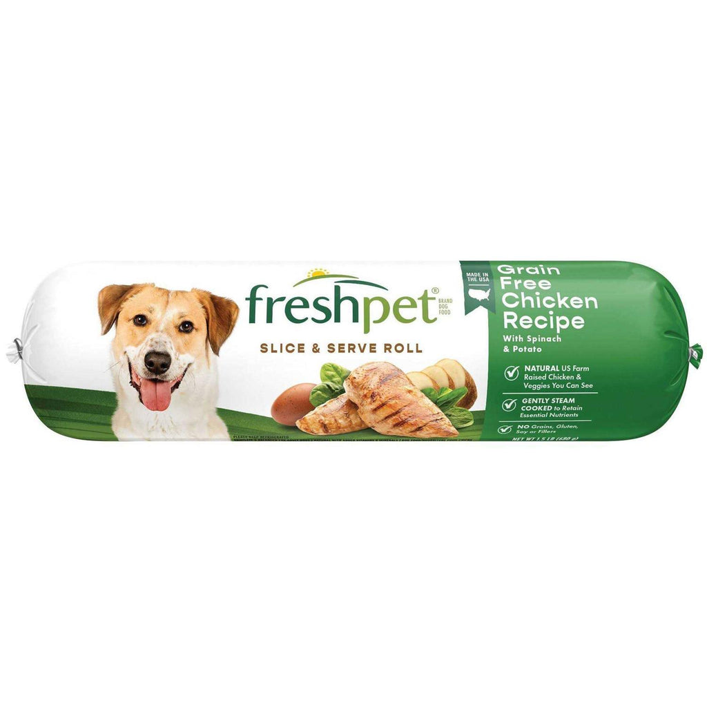 Grain Free Chicken Recipe Slice & Serve Roll Dog Food N27587