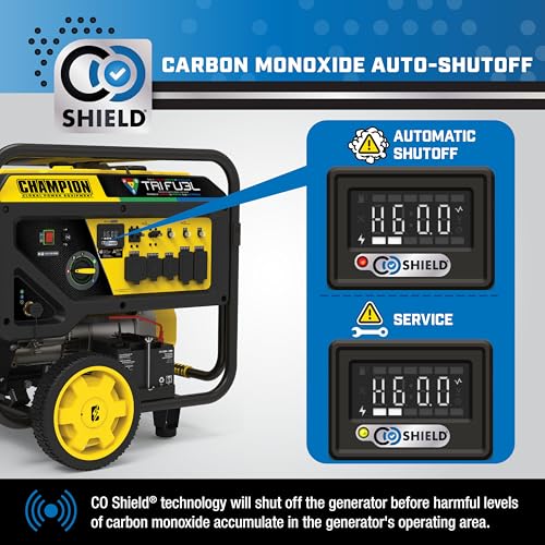5000-Watt Electric Start Tri Fuel Portable Generator with CO Shield O5470