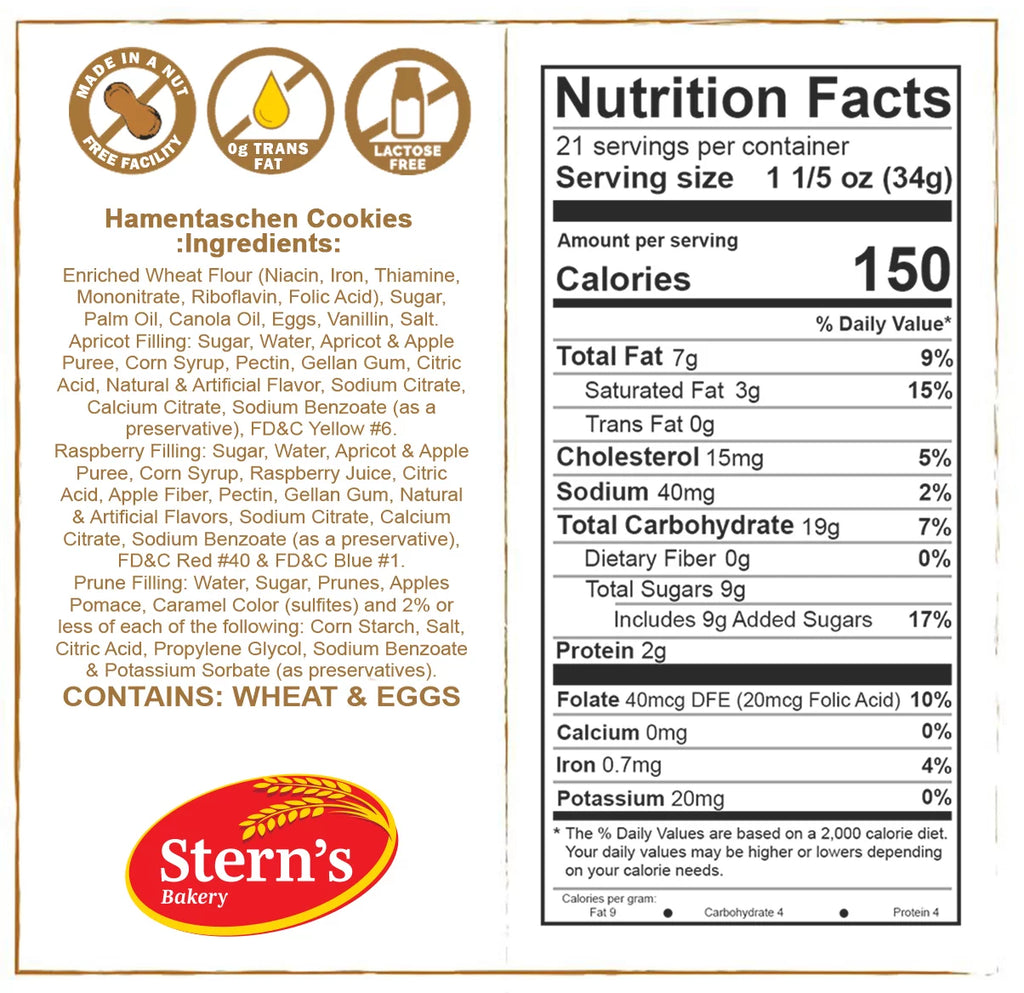 Shortbread Cookies with Apricot, Raspberry & Prune Filling, 21 oz K770
