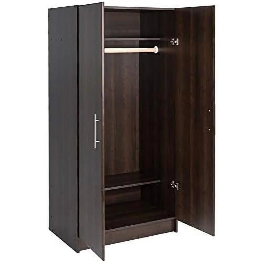 32" Wardrobe Armoire In Espresso J329