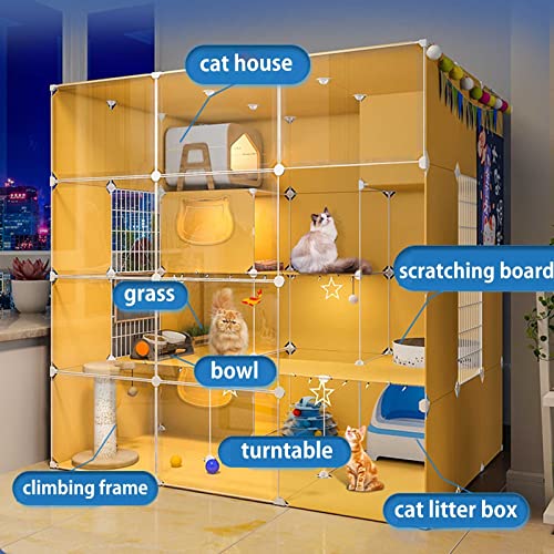 Large Metal Wire Cat Cage Playpen with Detachable Bed I941