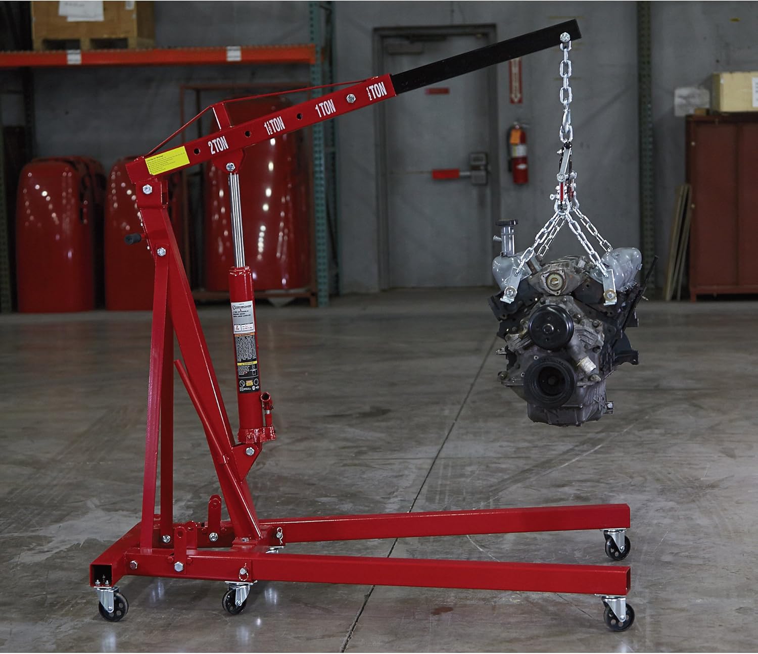 2-Ton Hydraulic Engine Hoist with Load Leveler R2238