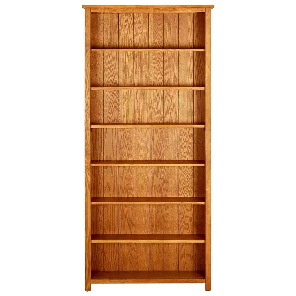 7-Tier Solid Oak Wood Bookcase A10708