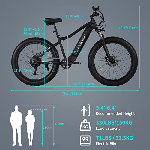 750W 48V 14AH Removable Battery 26" Fat Tire Electric Bike N24994