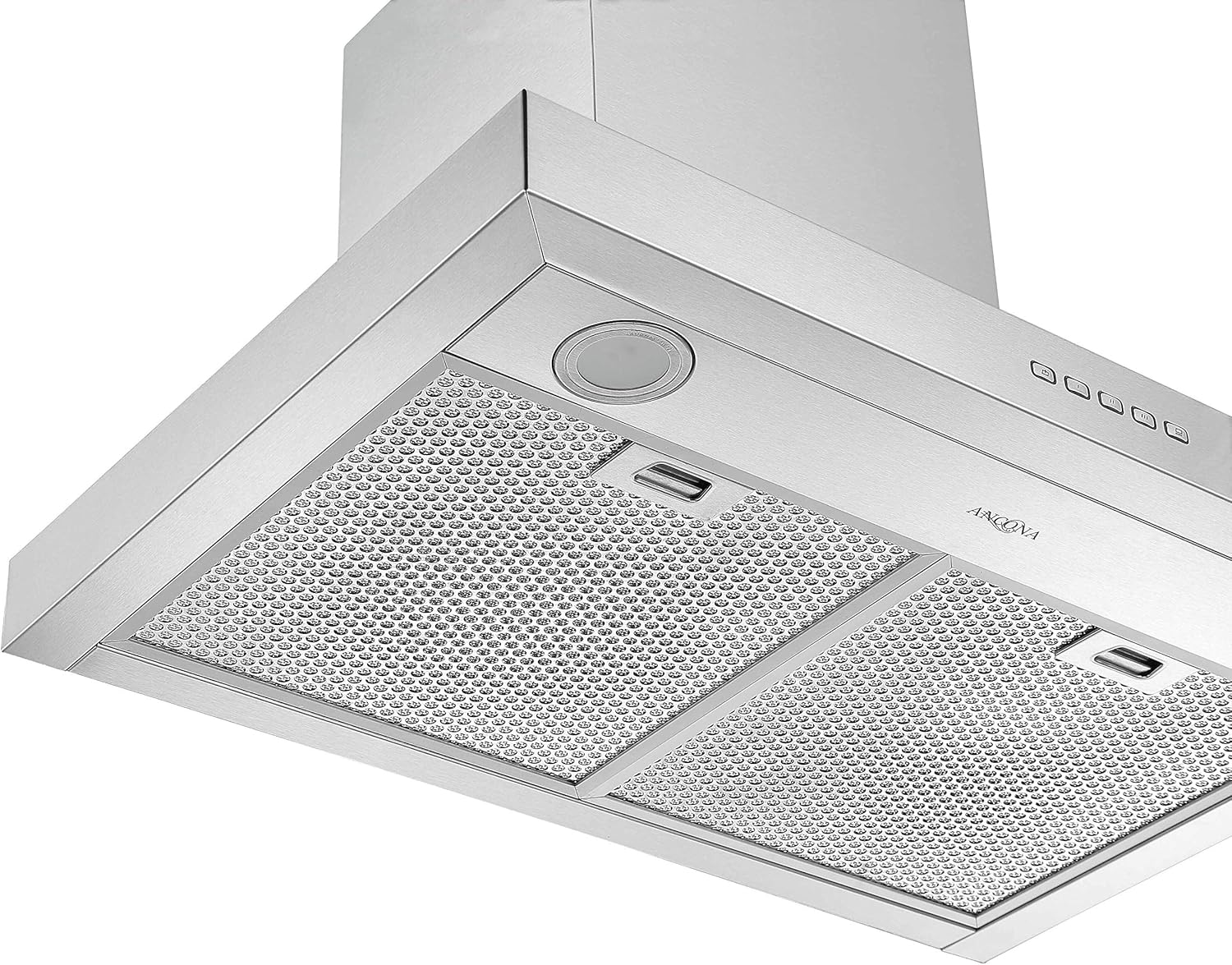 30” 600 CFM Wall-Mounted Convertible Rectangular Range Hood with LED Lights Stainless Steel V495
