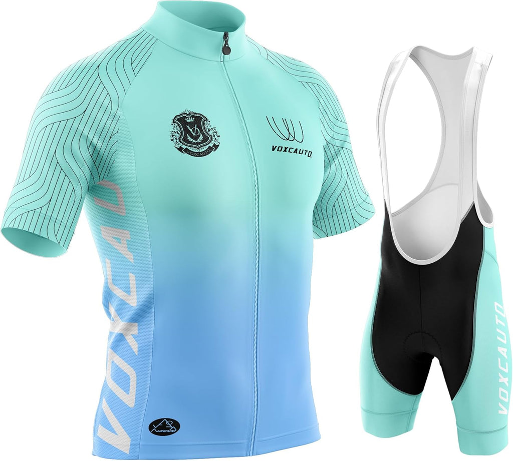 Men's Pro Cycling Jersey Set with Bib Shorts X8477