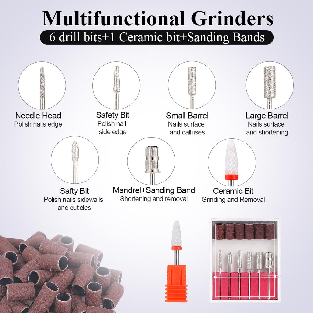 Portable Rechargeable 35000RPM Electric Nail Drill V2147