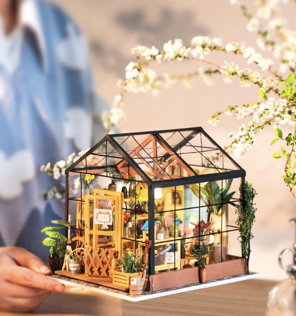 DIY Miniature Dollhouse Greenhouse Kits and Book Nook Kits K955542