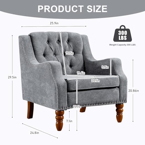 Beige Set of 2 Upholstered Wingback Armchair S466