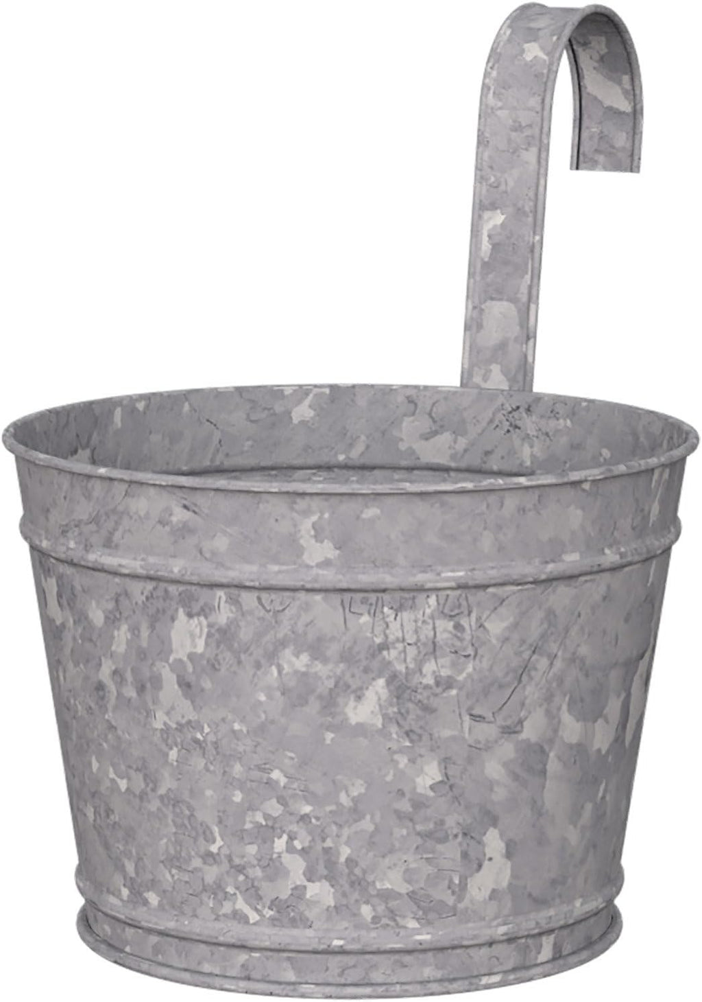 8 inch Over-The-Rail Planter, Aged Galvanized Finish W334136