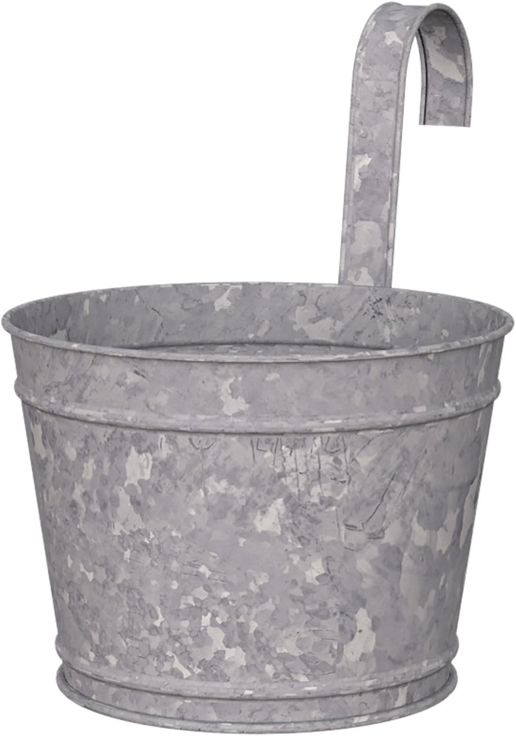 8 inch Over-The-Rail Planter, Aged Galvanized Finish W334136
