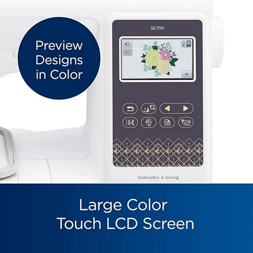 Combo Embroidery & Sewing Machine with 4" x 4" Embroidery Hoop S800