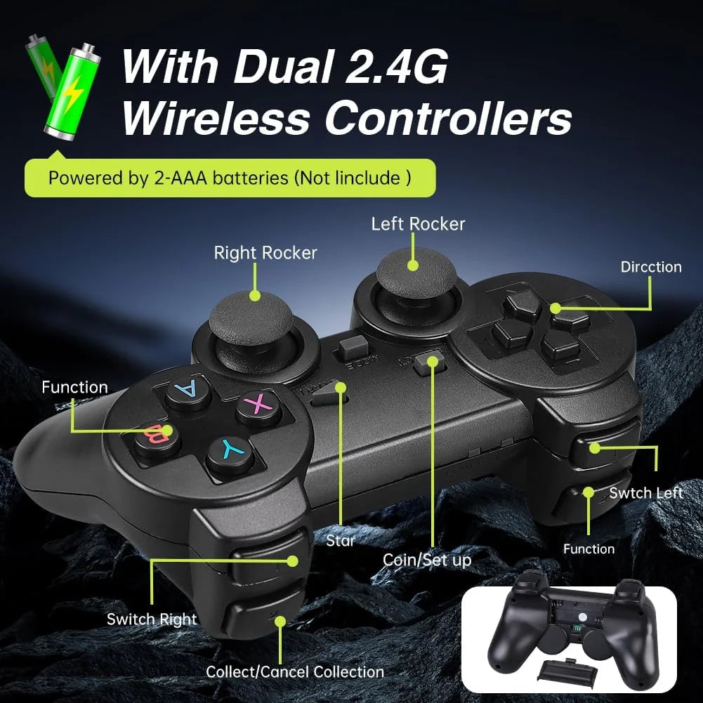 Retro Game Console with Dual 2.4G Wireless Controller B15407