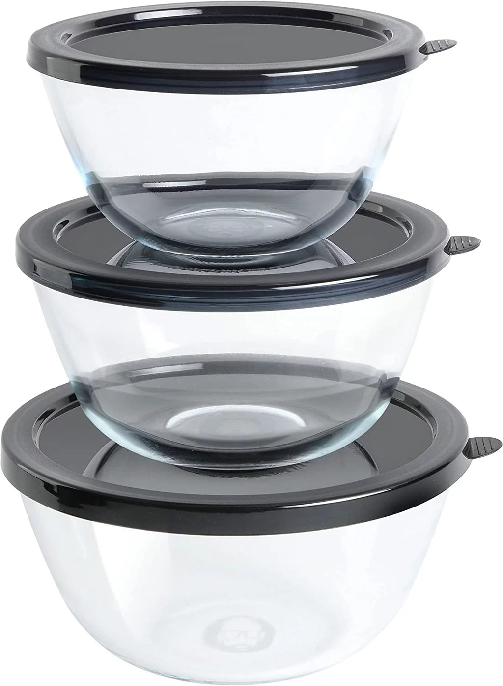 3-Piece Glass Mixing Bowl Set with Lids A364916