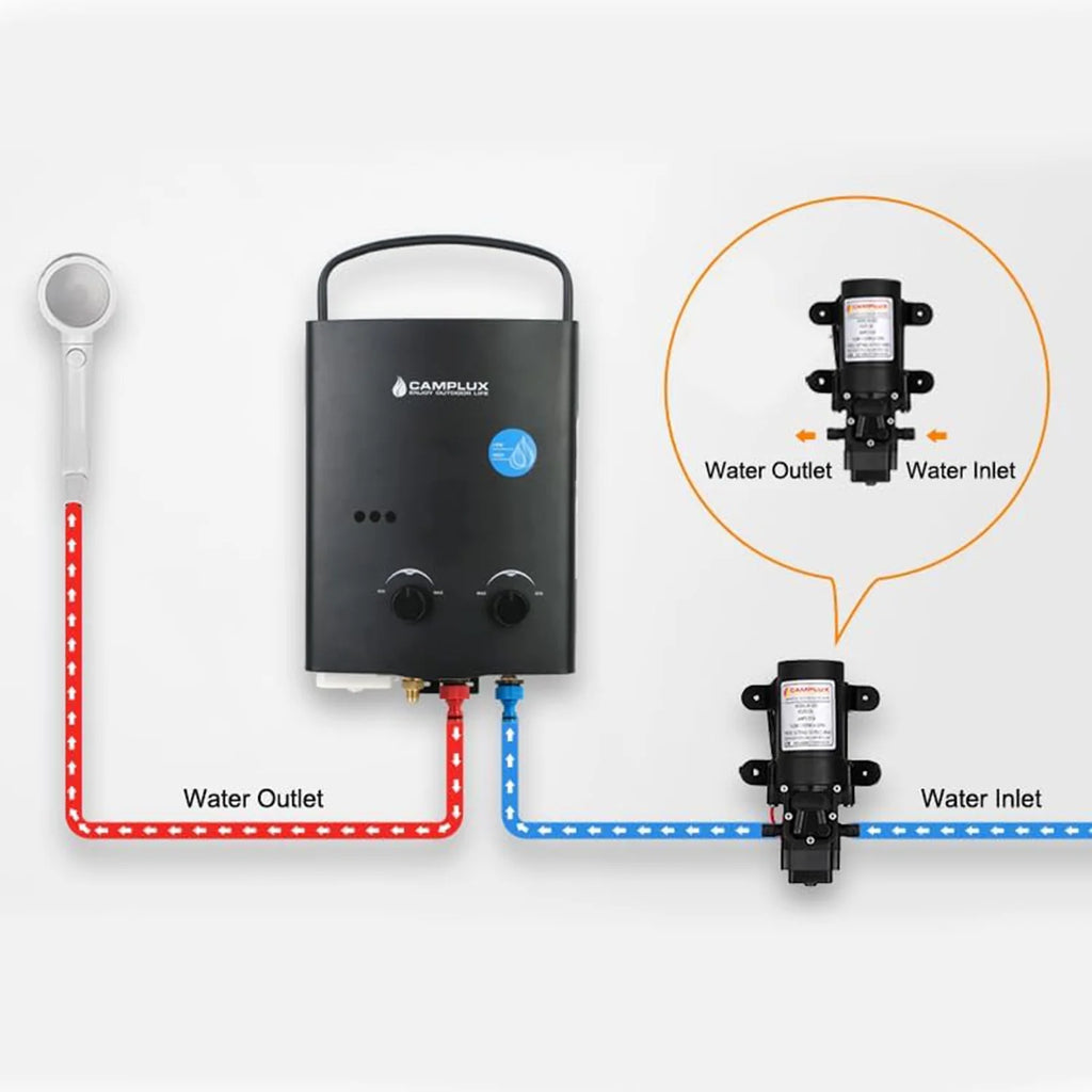 Outdoor Portable Propane Tankless Water Heater Black X216