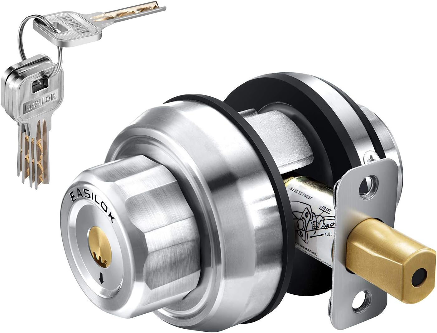 Twist to Lock Deadbolt Lock Keyless Single Cylinder V541033
