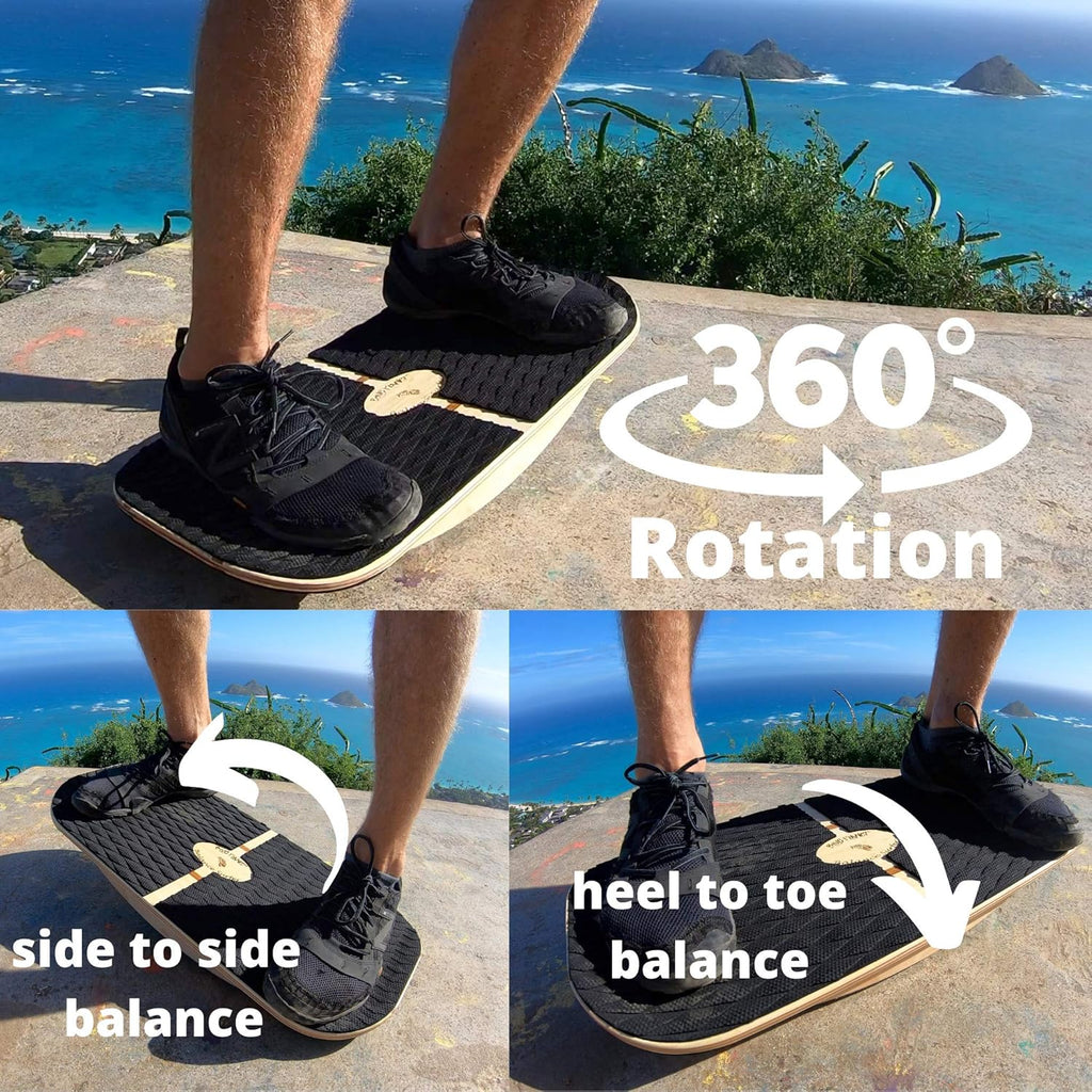 Bamboo Balance Board with 3 Balance Modules (EVA Foam) N8595