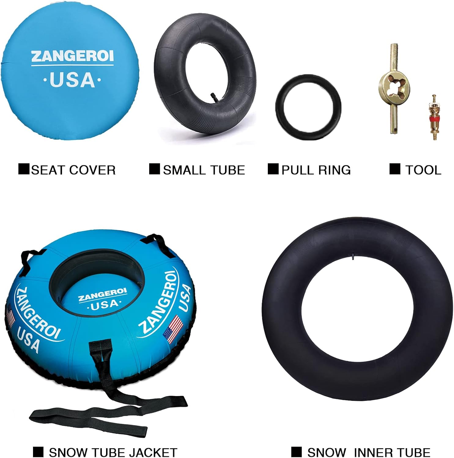 47inch Inflatable Heavy Duty Snow Tube (Blue) K2098