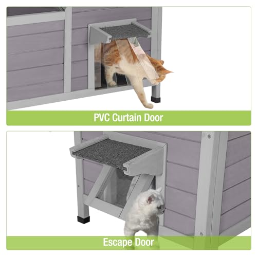 Large Space Insulated Weatherproof Outdoor Cat House O314041