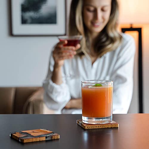 Wooden Coasters Set, Cedar Wood Coaster (4) M1854