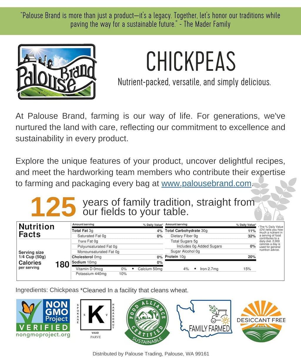 4 LBS Non-GMO Kosher Chickpeas K868868