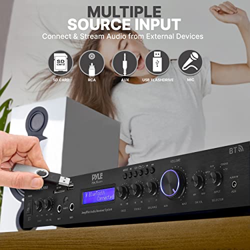 200W 5-Channel Rack Mount Bluetooth Receiver Home Theater Amplifier Z691