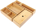 5 Pcs Bamboo Drawer Organizer Set D54402