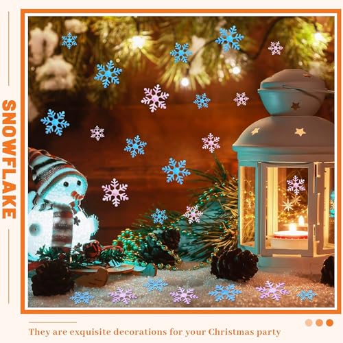 1600 Pieces 3 Size White Snowflake Confetti H5115