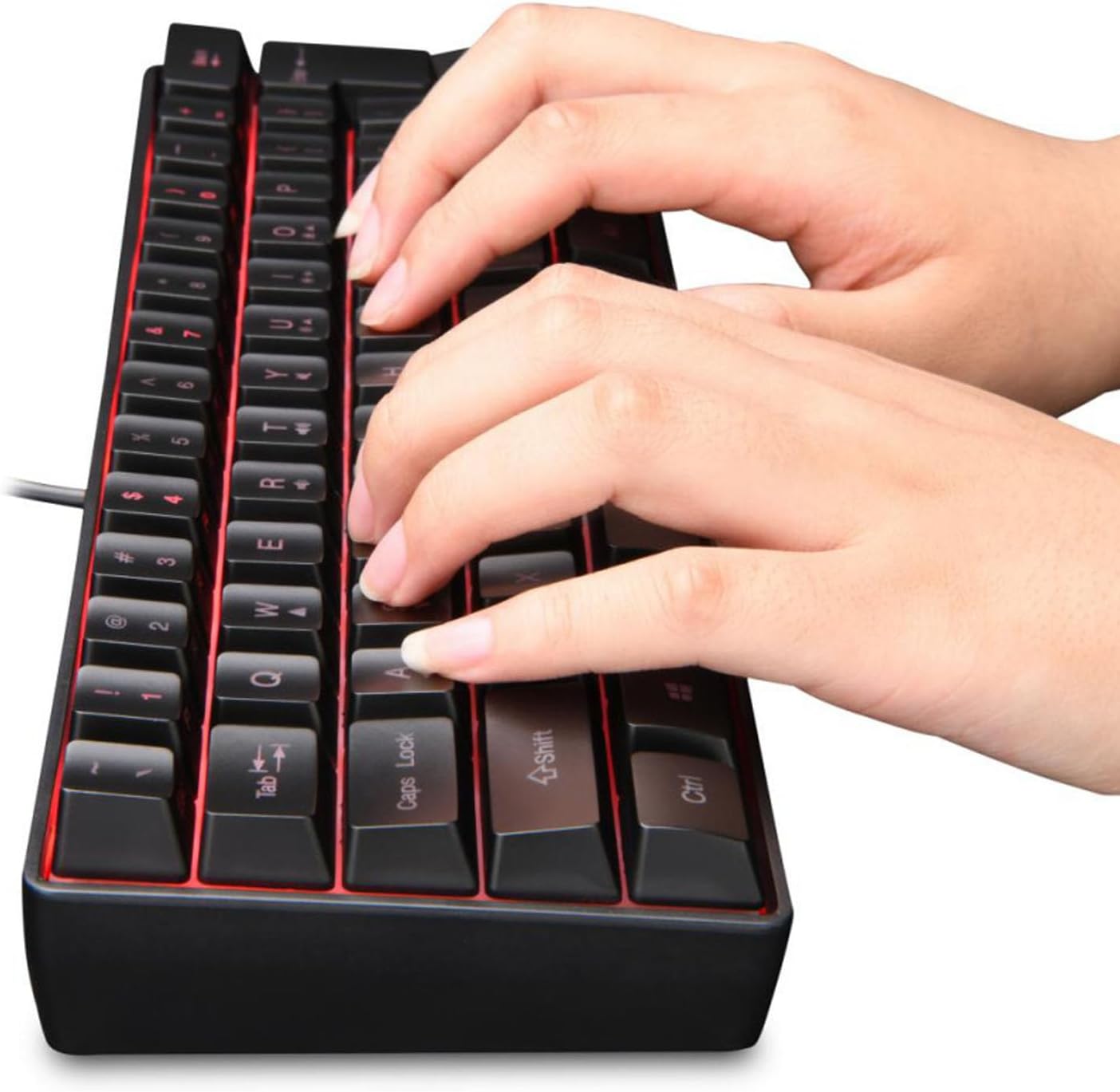 61 Keys USB Wired Mechanical Gaming Keyboard with RGB Backlight V8403